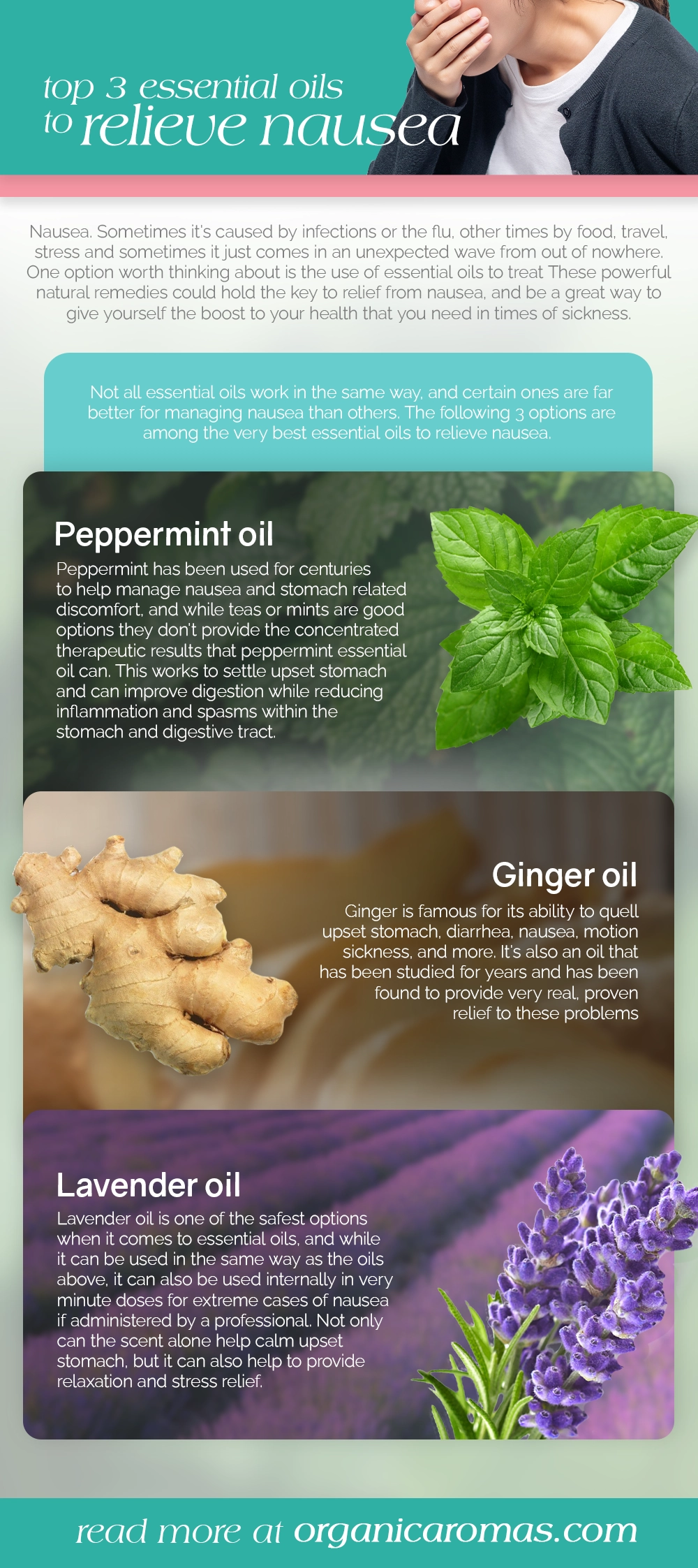 Peppermint oil for nausea