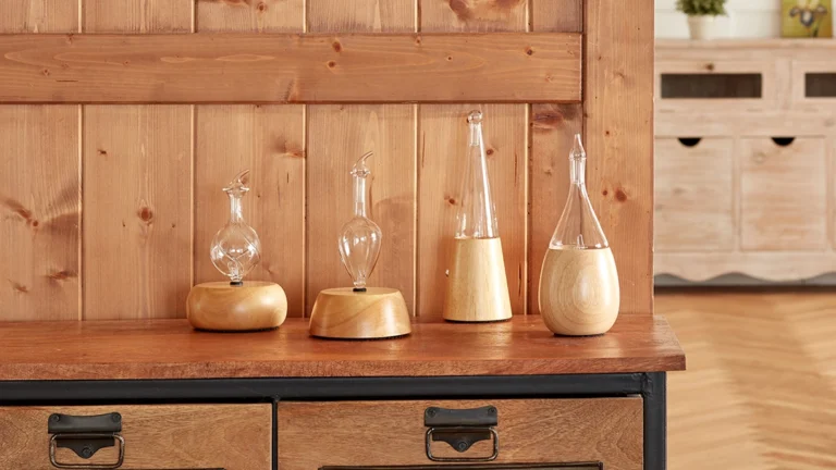 Quiet Nebulizing Diffuser on the top of wooden cabinet