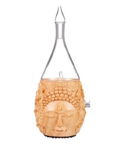Hand-carved Buddha Head Essential Oil Diffuser by Organic Aromas Front View