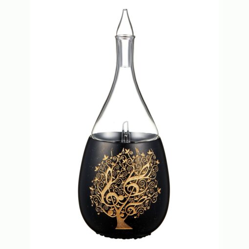 Gold and Black Laser Engraved Raindrop Diffuser Music Tree