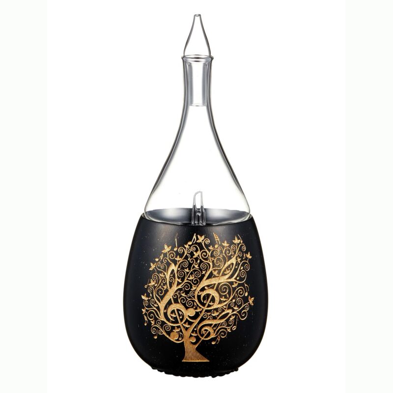 Gold and Black Laser Engraved Raindrop Diffuser Music Tree Gold and Black Laser Engraved Raindrop Diffuser Music Tree