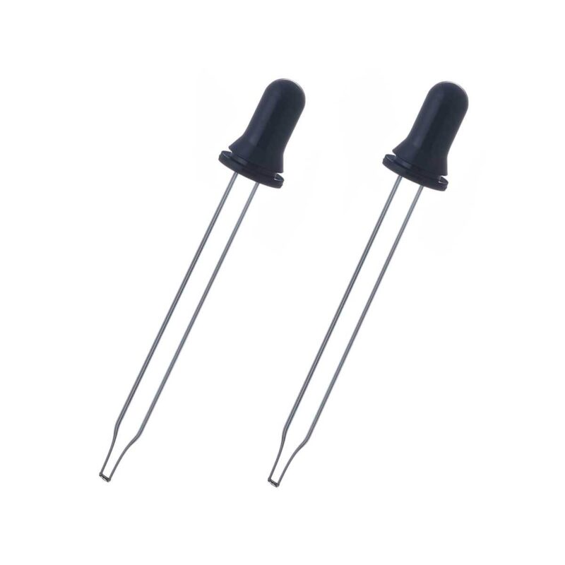 Two Glass Oil Pipettes