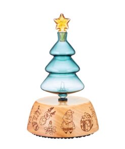 Laser Engraved Colored Glass Christmas Tree Oil DIffuser