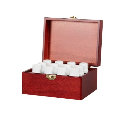 Master Aromatherapist Kit Dark Colored Wood Open Box