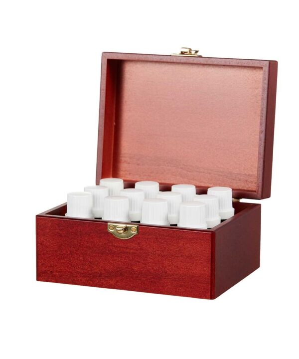 Master Aromatherapist Kit Dark Colored Wood Open Box