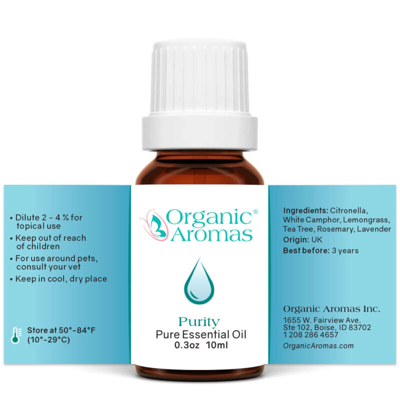 Purity Essential Oil Blend Open Bottle Purity Essential Oil Blend Open Bottle