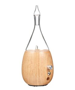 Raindrop 2.0 Nebulizing Diffuser Light Wooden Base Side View