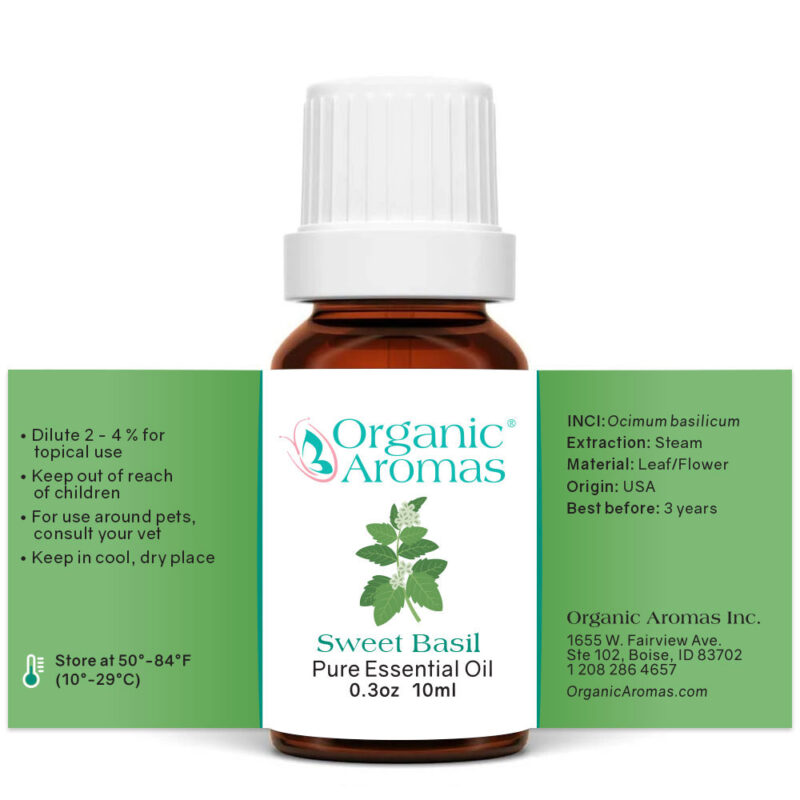 Sweet Basil Pure Essential Oil 10ml OpenLabel Sweet Basil Essential Oil Open Label