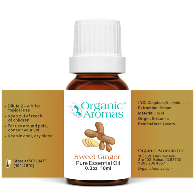Sweet Ginger Pure Essential Oil Open Label Sweet Ginger Pure Essential Oil Open Label