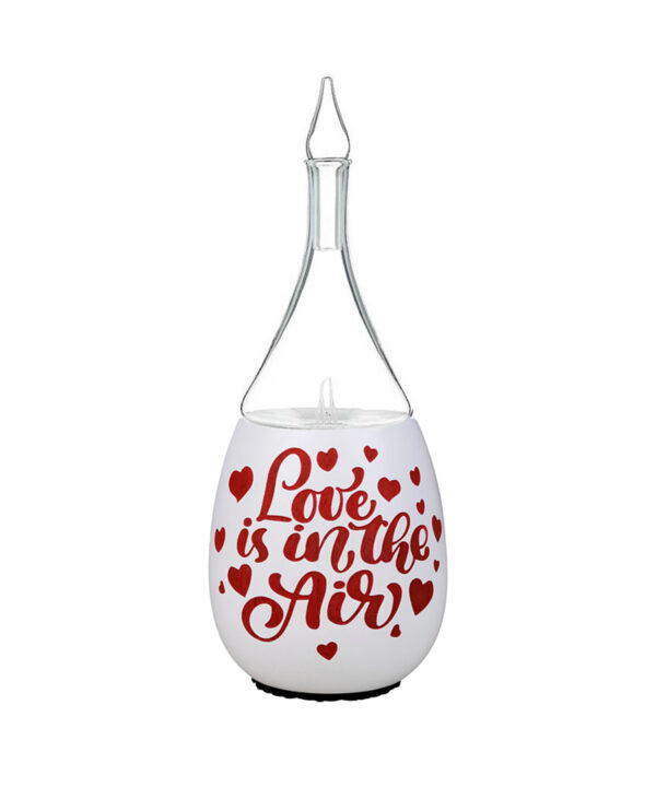 Love is in the Air Laser Engraved Raindrop White for Valentine