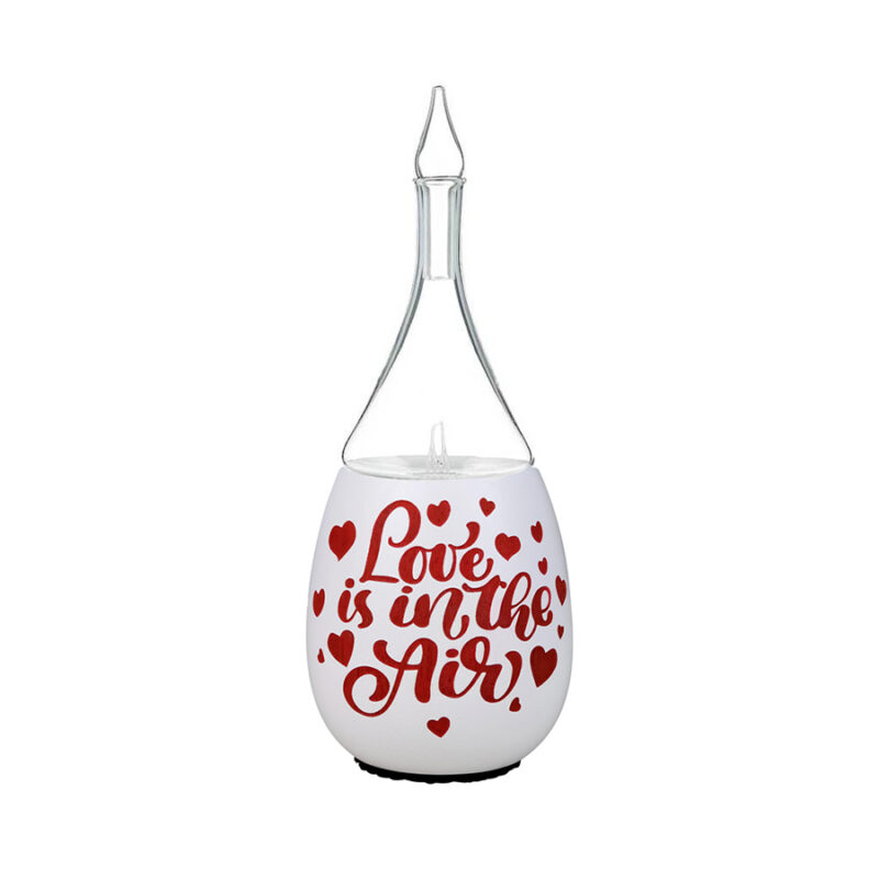 Love is in the Air Laser Engraved Raindrop White for Valentine