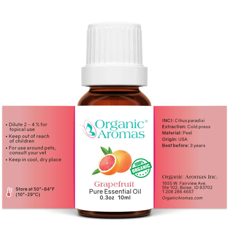 Grapefruit Pure Essential Oil 10ml Organic Open Label Grapefruit Pure Essential Oil 10ml Organic Open Label
