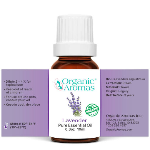 Lavender Pure Essential Oil 10ml Organic Open Label