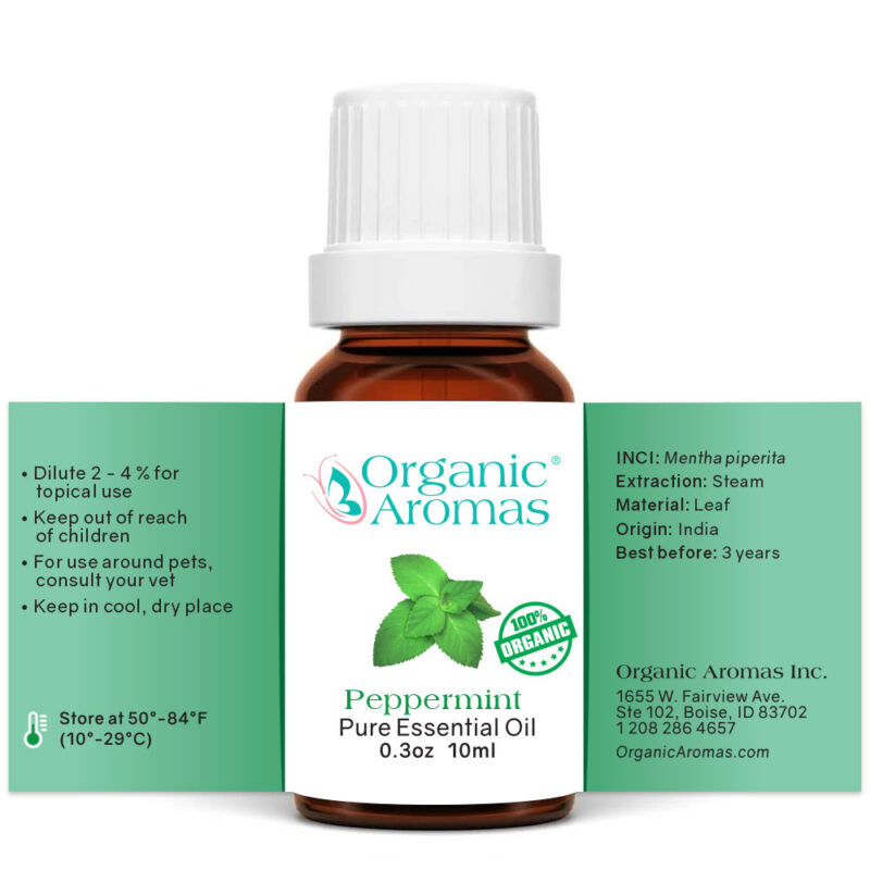 Peppermint Pure Essential Oil 10ml Open Label Peppermint Essential Oil Open Label Organic
