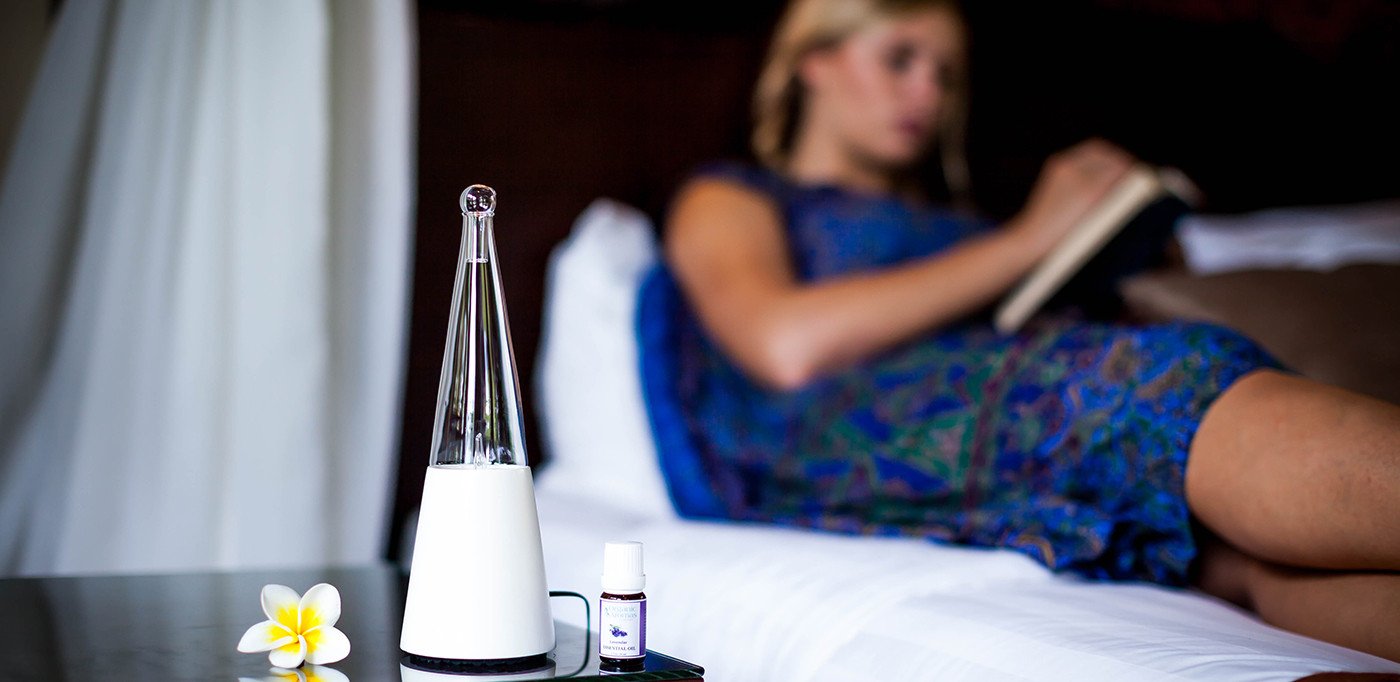 Exquisite Essential Oil Diffuser White in the Bedroom