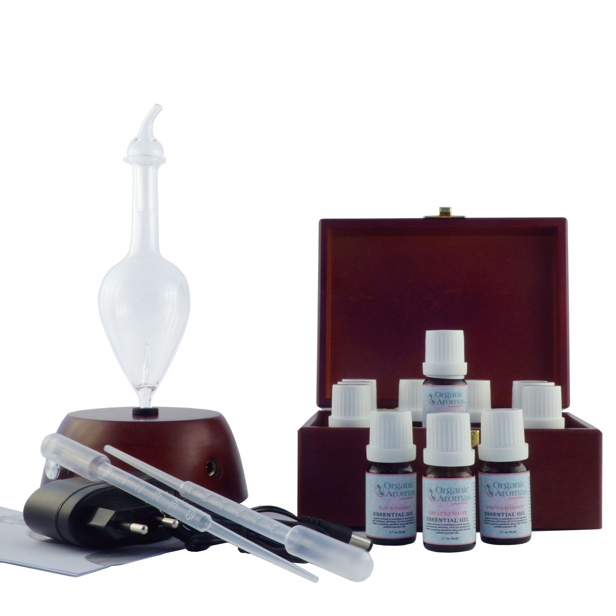 Elegance Dark and Box of 6 Oils in Dark Wood