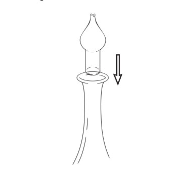 glass cap inserting into the glass reservoir