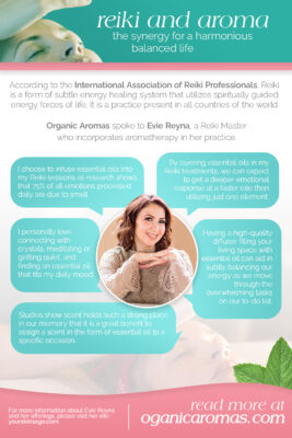 A flyer for reiki and aromatherapy.