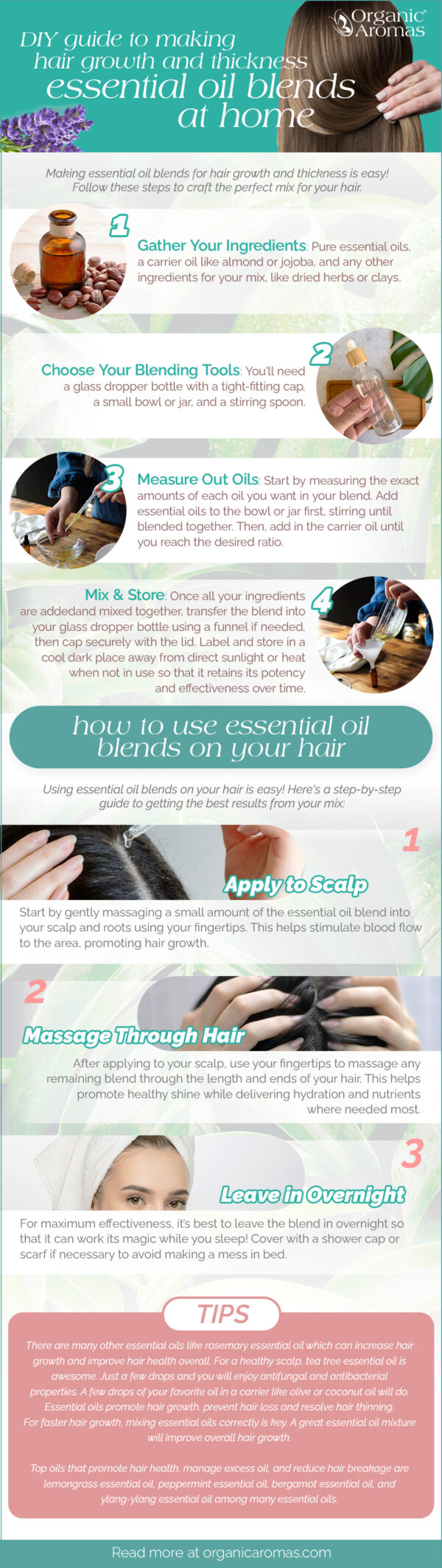 How to Mix Essential Oils for Hair Growth and Thickness Organic Aromas®