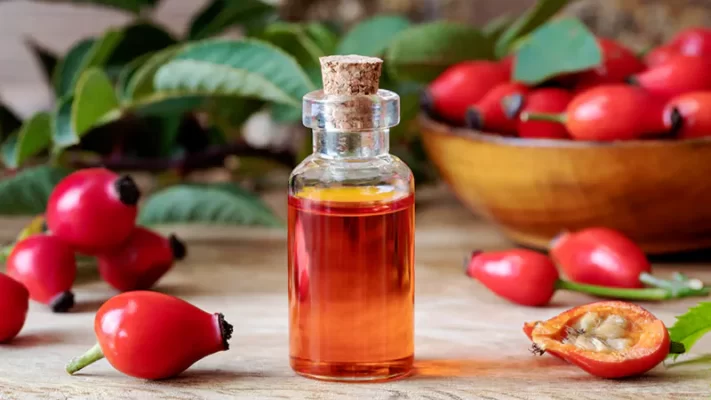 photo of Rosehip oil on the top of the table