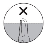 do not overfill your glass reservoir
