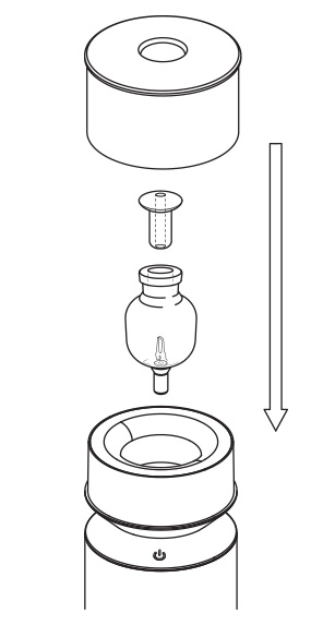 put the glass reservoir back in the base