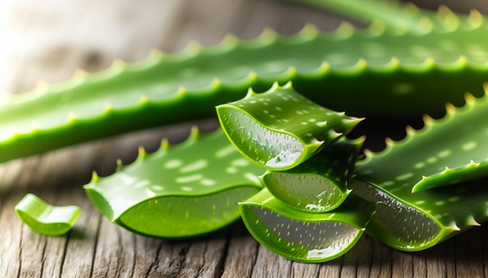 Aloe vera plant leaves