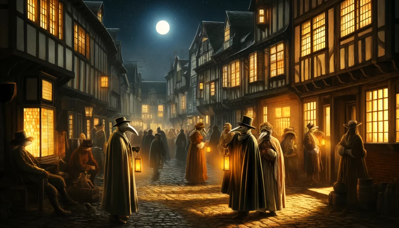 bubonic plague street scene