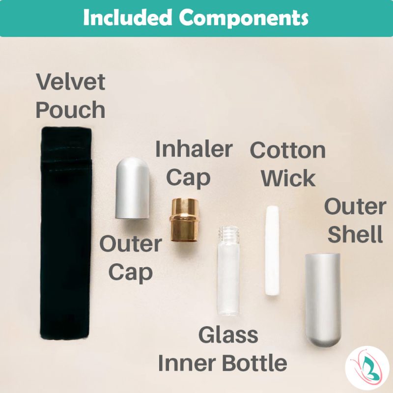 Aroma Inhaler Stick Components Aromatherapy Personal Essential Oil Nasal Inhaler Tubes contents