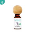 step 4 "screw" final wood pod onto essential oil bottle