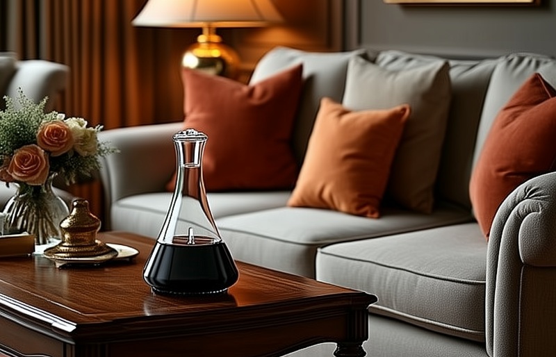 opulence black on a coffee table