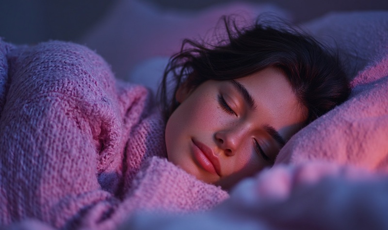 woman laying in bed