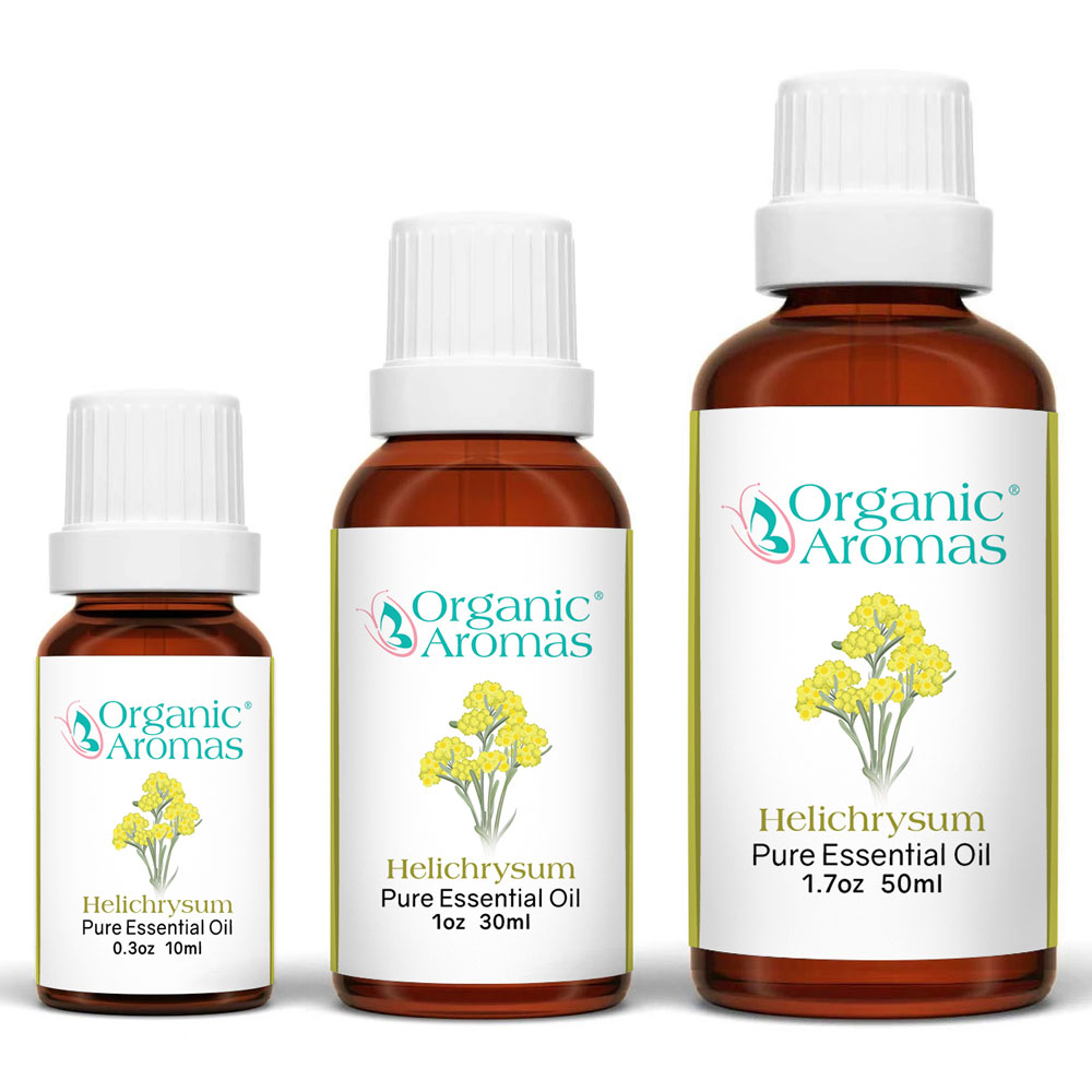 thumbnail image 2 of Guzarish Helichrysum Essential Oil - 100% Pure & Natural, Undiluted, 3ml To 100ml, Organic, Made In India, Aromatherapy Grade 2 of 3
