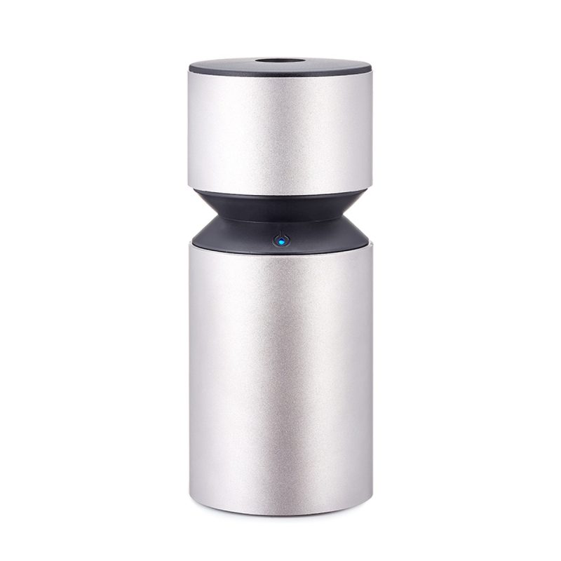 Smart Mobile Mini Nebulizing Diffuser - Metallic Silver Smart Mobile Mini Nebulizing Diffuser in Metallic Silver by Organic Aromas