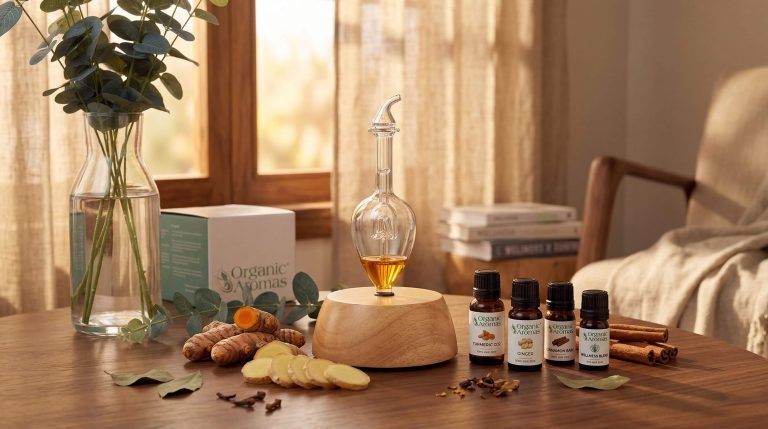 Essential oils for anti-inflammatory relief with nebulizing diffuser