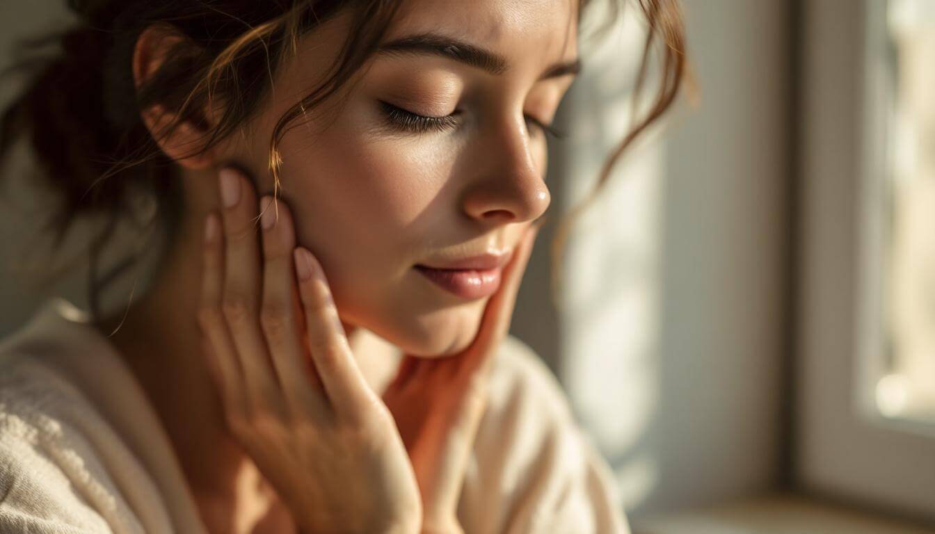 aromatherapy oils for anxiety in a peaceful inhalation moment