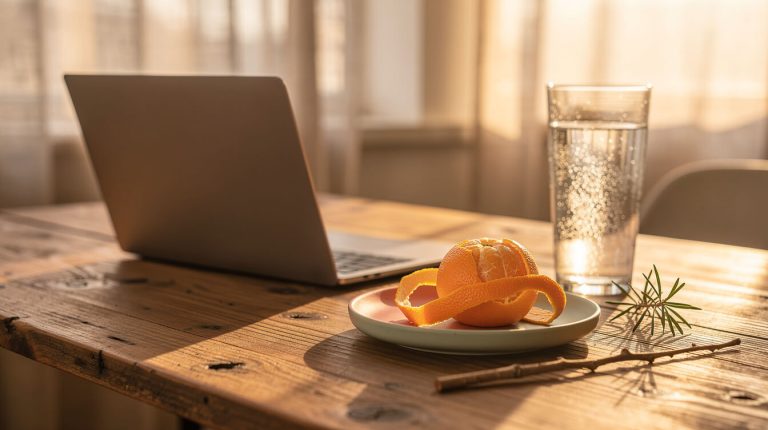 The Threshold Moment: A 6 PM Sweet Orange and Cedarwood Pause Between Work and Evening