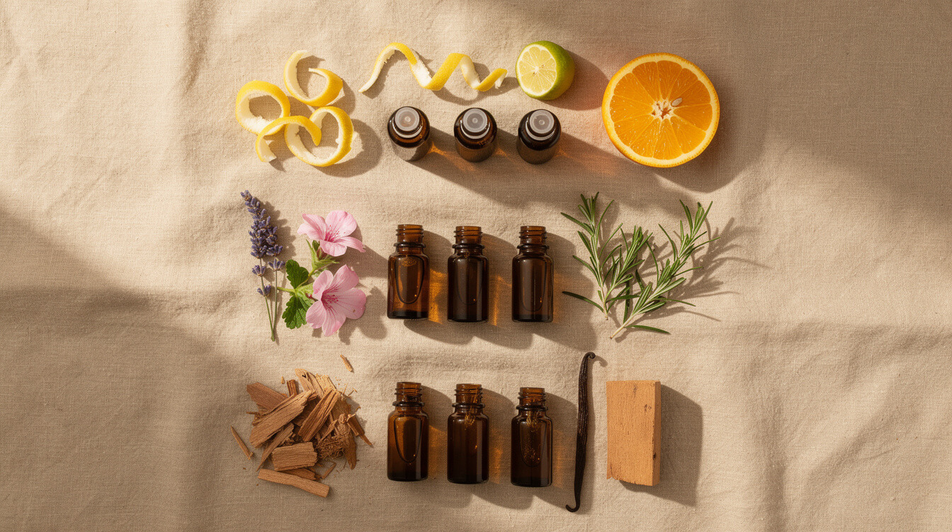 essential oil note pyramid for diffuser blends