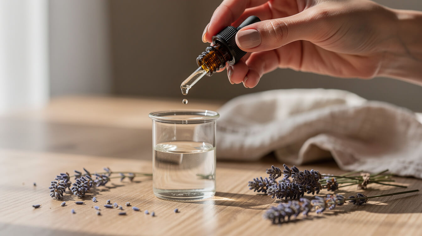 counting essential oil drops for a nebulizing diffuser blend