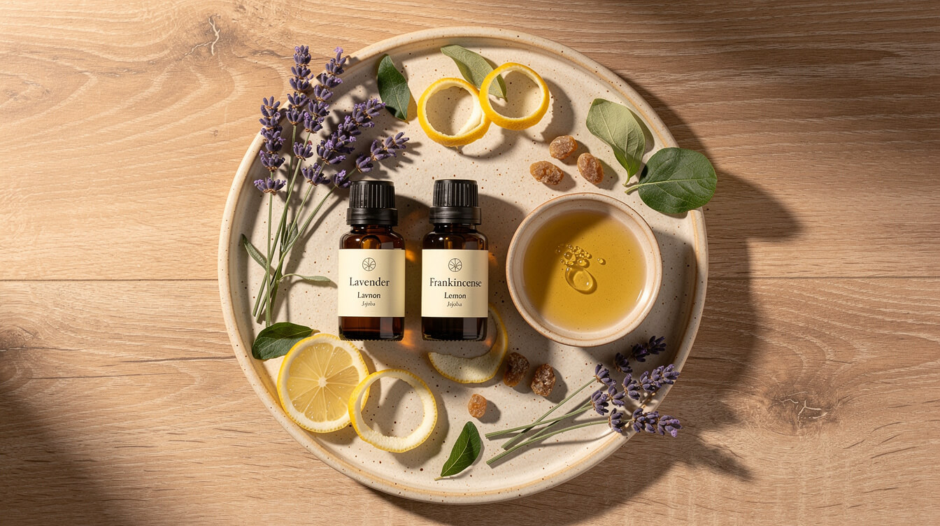 essential oils and carrier oils for a nail serum
