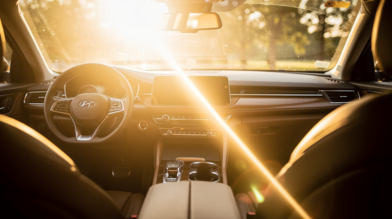 hot parked car interior that degrades a car air freshener