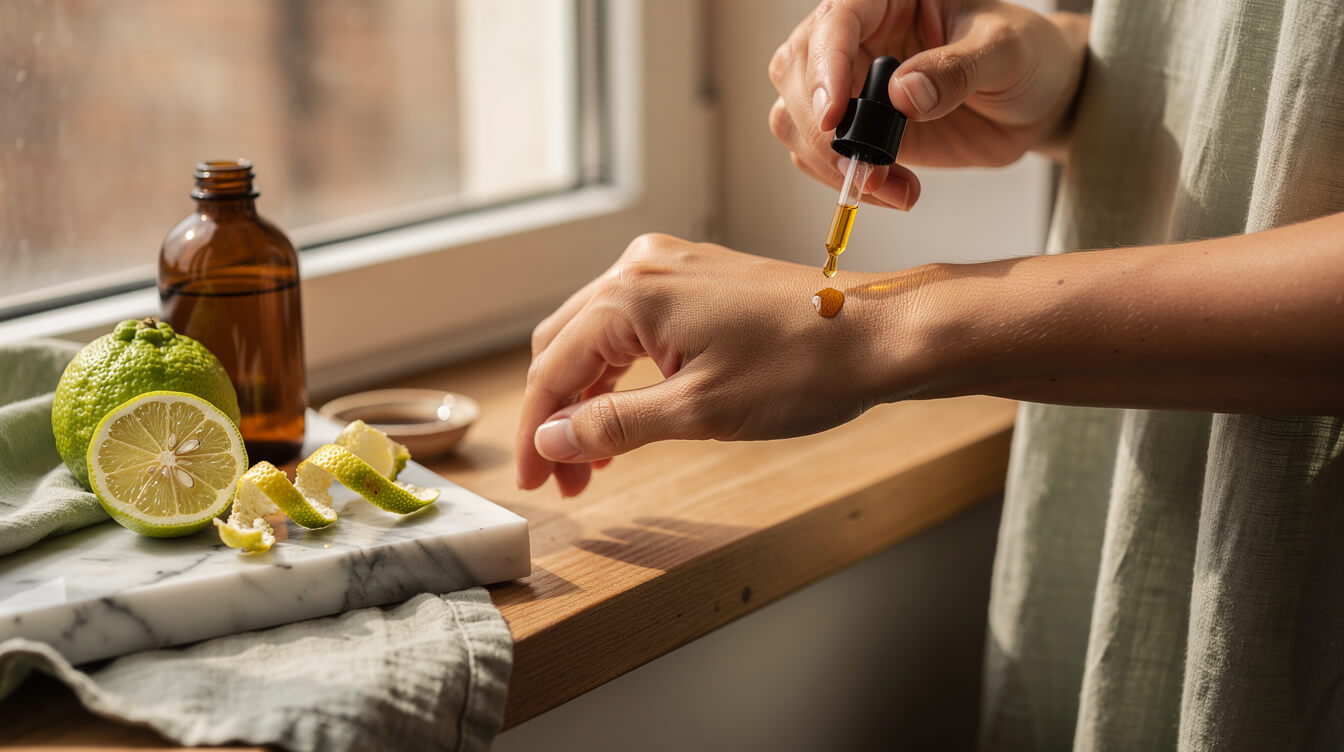 applying essential oil cologne blend safely to the wrist