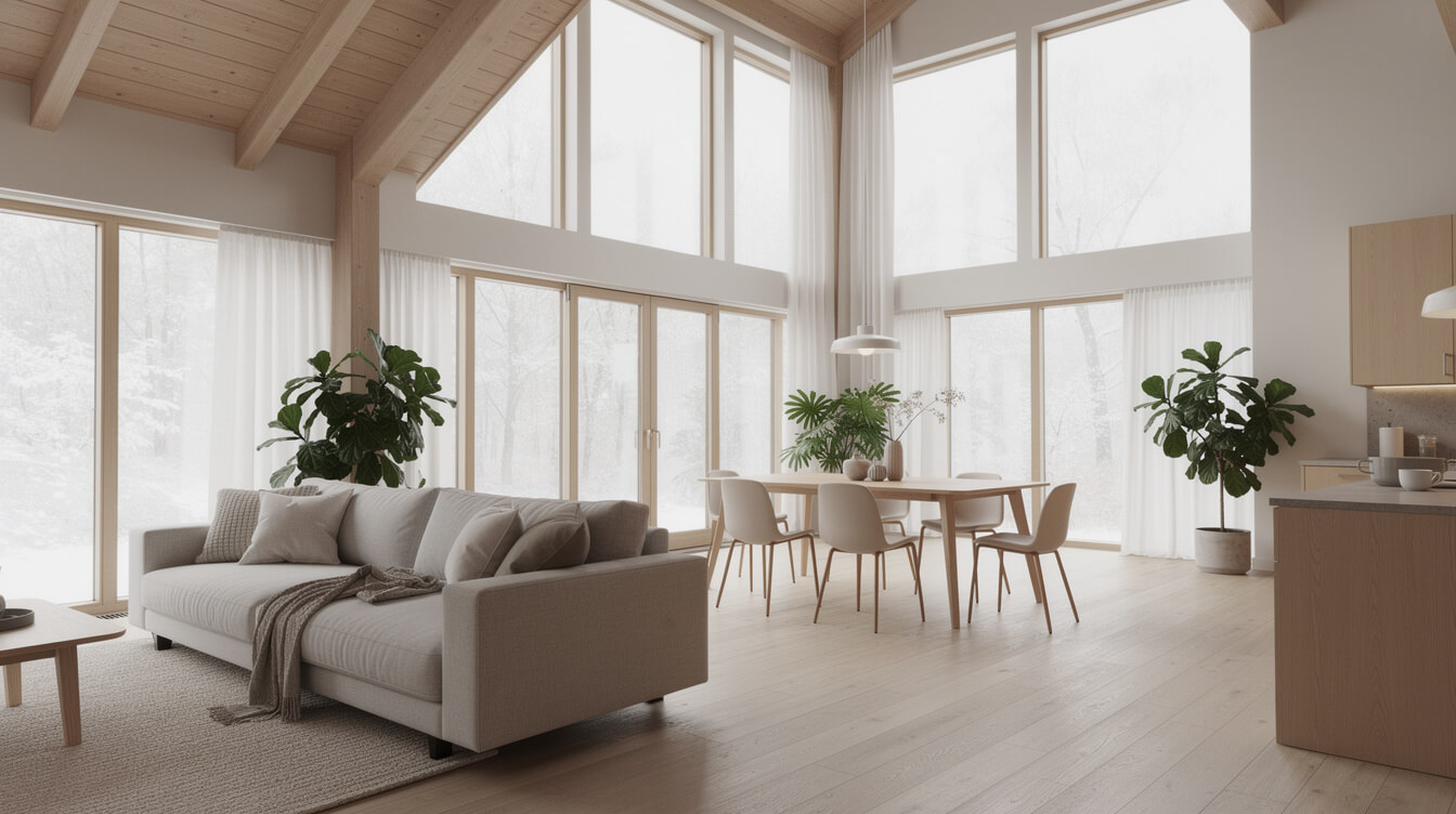 airy open-concept home scented evenly by a nebulizing diffuser for large spaces