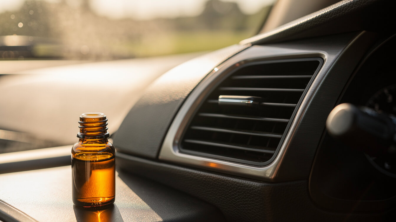 essential oil diffuser for car interior dashboard heat environment
