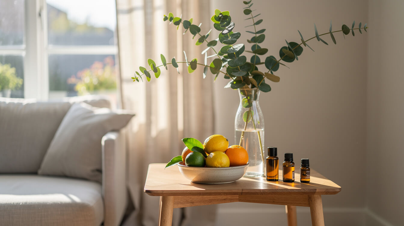 fresh diffuser scents for a bright living room