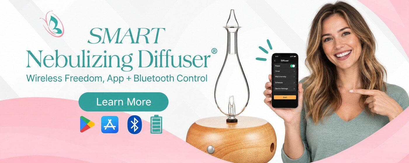 smart nebulizing diffuser app and bluetooth control hero banner