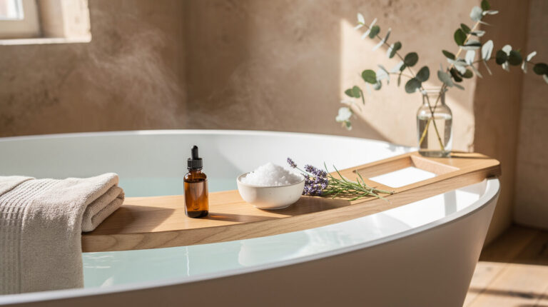 Aromatherapy Oils for Bath: Why They Float, How to Disperse Them, and 5 Gentle Blends