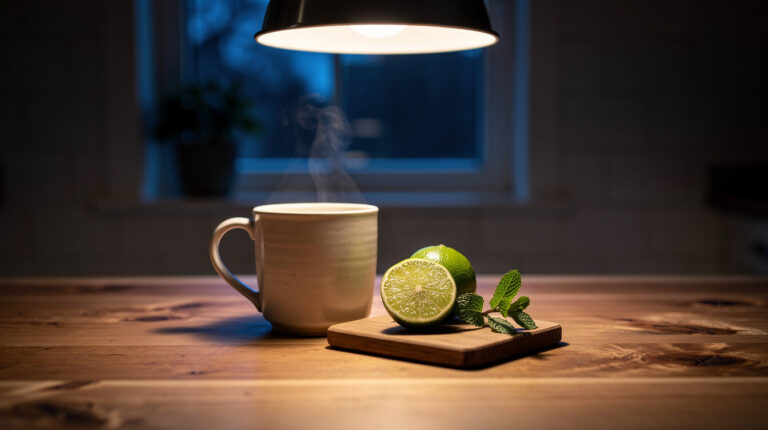 Wednesday Mood: The Latest Sunrise of the Year — Lime, Peppermint & Rose Geranium for the Dark-Kitchen Morning