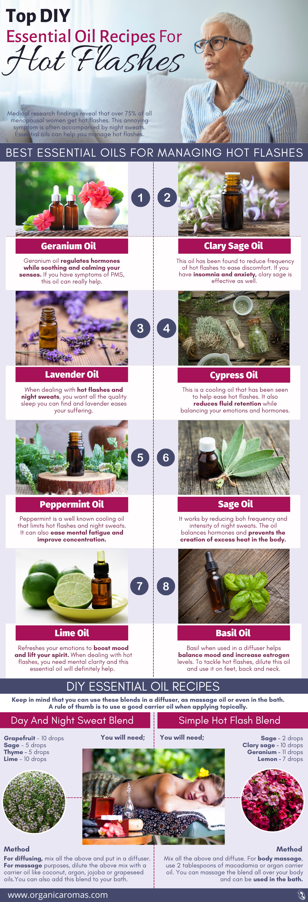 Essential oils for menopause symptoms
